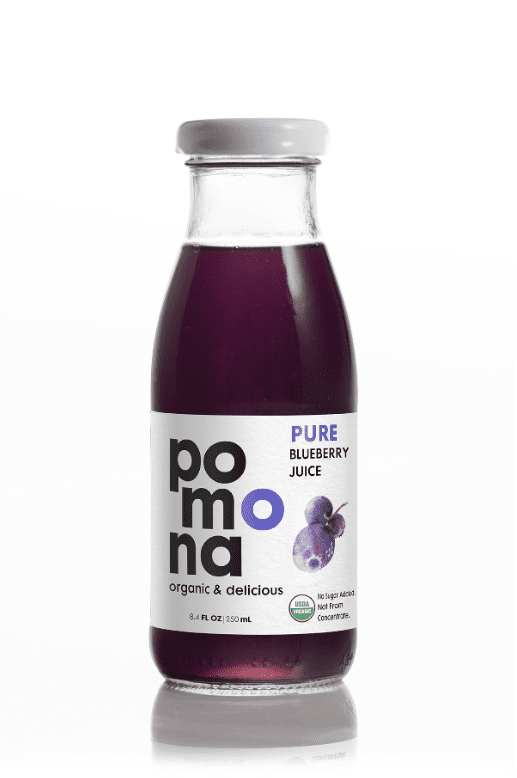 Pomona Organic Juices Blueberry Juice, 8.4 Oz Bottle (Pack of 12)