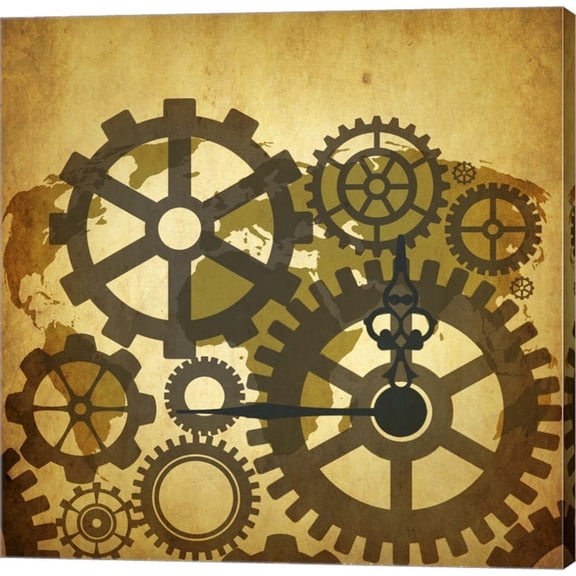 Metaverse Mark Ashkenazi 'Clock Map 2' Canvas Art