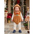 thumbnail image 3 of RUINIXCW Newborn Baby Christmas Costume Infant Baby Girl Boy Christmas Outfit Fall Winter Fleece Romper Sleeveless Hooded Zipper Xmas Cosplay Clothes, 3 of 9