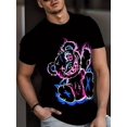 thumbnail image 1 of T Shirt Men's 3D Neon Glow Bear /Blacklight Reactive Glow, 1 of 5