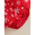 thumbnail image 7 of Wassery Baby Girls Christmas Clothes Infant Girls Romper Dress Newborn Girls Short Sleeve Snowflake Print Tulle Romper + Headband, 7 of 7
