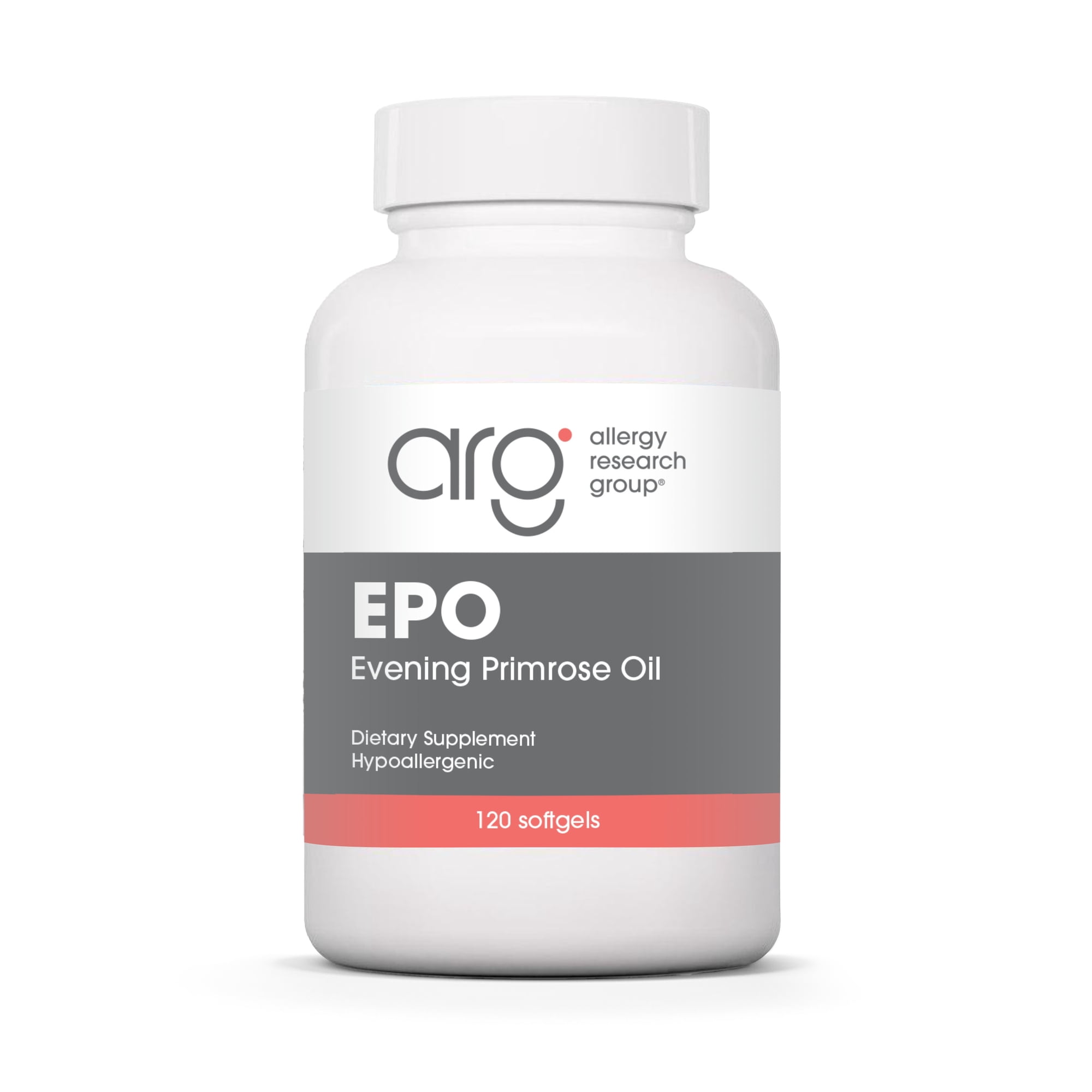 Allergy Research Group EPO - Evening Primrose Oil for Men & Women, For Dry Eyes, Omega-6, GLA Gamma-Linolenic Acid, 500mg Supplement - 120 Count