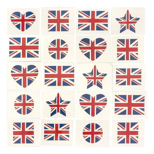 segolike 60 Pieces Flag Stickers Temporary Tattoos Waterproof Decals for Decorations