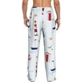 thumbnail image 3 of Balery Men'S Nautical Lighthouse Sailboat Pants,Sleepwear Pants,Pajama Pants,Pj Bottoms Drawstring And Pockets-Small, 3 of 9