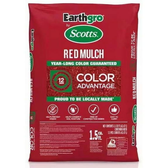 Lot of 6 bags total 9 Cu. Ft. Scotts Earthgro RED Mulch. delivered to ur door