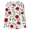 thumbnail image 5 of Cárdigan holgado informal con estampado de manga larga y botones para mujer, chaqueta de punto, top de poliéster para mujer, 5 of 5