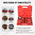thumbnail image 6 of Nilight Fuel Pressure Gauge Tester Kit, 0-100 PSI Fuel Injection Pump Pressure Gauge Petrol Engine Diagnostic Tester for Car Truck Motorcycle SUV ATV RV, 9PCS, 6 of 7