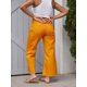 thumbnail image 5 of Jeans de pierna recta para mujer Casual Raw Edge Mid Rise Pull On Jeans 2023 Trendy Yellow 4X-Large, 5 of 5