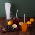 thumbnail image 4 of 100 PCS Clear Plastic Boba Straws Individually Wrapped, 0.43 inch Extra Wide Disposable Smoothie Straws for Bubble Tea, Popping Pearls -Long 9.45 inch, 4 of 6