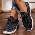thumbnail image 2 of Domzle Women's Running Shoes Lightweight Breathable Mesh Upper Casual Jogging Tennis Shoes Workout Footwear Gym Sneakers Black US-7.5, 2 of 6