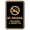 Black Gold, variant on Portrait Round No Smoking Including E-Cigarettes Sign (Black) - Small 4" x 6"