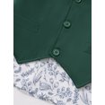 thumbnail image 6 of Usaibhir Toddler Baby Boy Clothes Suit Gentleman Wedding Outfits, Formal Dress Shirt+Bowtie+Vest+Suspender Pants 12M-5Y, 6 of 8