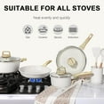 thumbnail image 6 of Piece Ceramic Nonstick Pots and Pans Set- Cookware Non Stick Set, Healthy Kitchen Cooking Set w/Frying Pans Set, Dishwasher , PFAS PTFE PFOA PFOS, 6 of 7