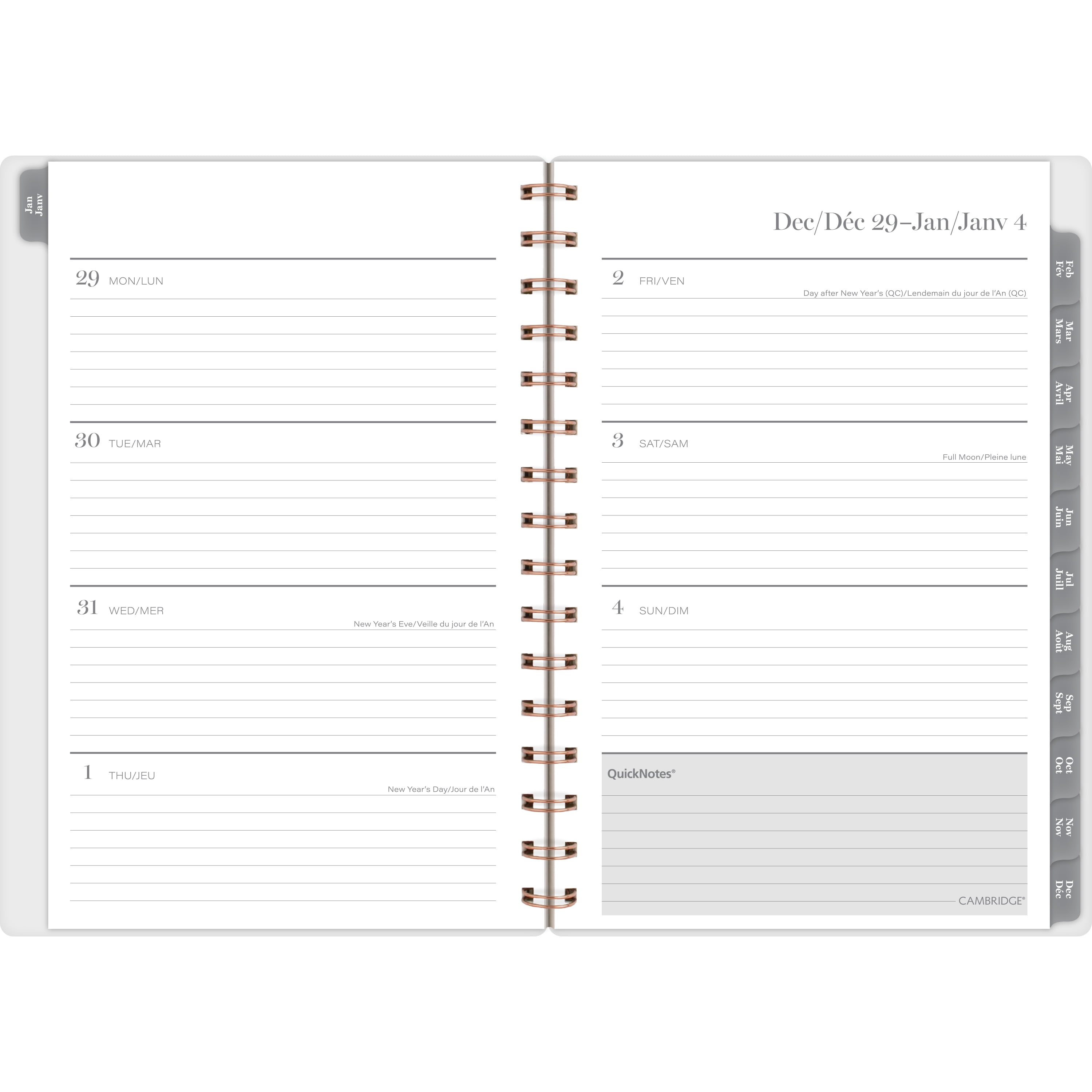 Agenda hebdomadaire Cambridge® Transcendent Pink 2026 Agenda