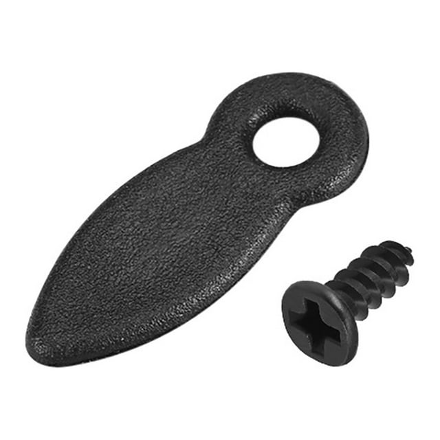 Unique Bargains Frame Turn Button, 3/5' Plastic Drop Shape w Screws for Hanging Pictures, 30 Pcs (Black)