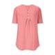 thumbnail image 5 of Tops de Manga Corta para las Mujeres Loose Fit V Cuello Botón Blusa Casual Ligero Verano, 5 of 9