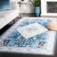 thumbnail image 2 of SAFAVIEH Arizona Roderick Oriental Machine Washable Area Rug, Navy/Ivory, 9' x 12', 2 of 7