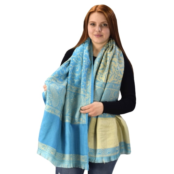 Blanket Scarf Thick 4 Ply Reversible Paisley Pashmina Thick Scarf Wrap Shawl