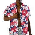 thumbnail image 4 of KUIFORTI Hibiscus Flower Matching Outfits for Couples with Soft Fabric His and Hers Summer Outfits Shirts for Men Breathable 4-Way Stretch Suitable for Everyday Casual Wear, 4 of 5