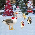 thumbnail image 3 of Interesante juego de estacas para jardín con animales navideños. Coloridas inserciones artísticas. Adornos navideños para exteriores para el jardín., 3 of 7