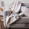 thumbnail image 1 of Soft Micromink Sherpa Throw Blanket - Full or Queen, Cream, 1 of 7
