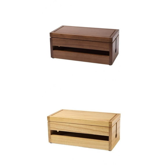 2x Cable Management Box Wooden for Cable Extinguishers