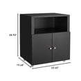 thumbnail image 2 of Garvee Heavy Duty Metal Printer Cabinet – Office Filing Storage Unit with 2 Doors – Under Desk File Organizer for Home Office – Black, 2 of 7