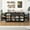 Black, variant on Blotout 65" Sideboard Buffet Cabinet with Storage, Farmhouse Kitchen Pantry Storage Cabinet, Credenza with Drawers, Wood Coffee Bar Cabinet, White