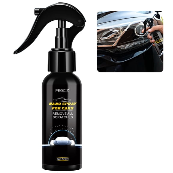 Ceramic Coating Spray 120ml - Nano Ceramic Spray for Cars & Hydrophobic Coating, Car Scratch Remover & Quick Detailer Wax Sealant