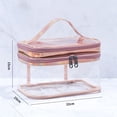 thumbnail image 2 of Transparent Cosmetic Bag Portable Makeup Organizer Versatile Travel Organizer Waterproof Toiletry Bag with Dry/wet Separation, 2 of 5