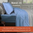 thumbnail image 2 of Loomsnest 4 Piece Full Size Bed Sheets Set, Cool & Crisp Percale, 100% Cotton Sheets, Deep Pockets, Light Blue, 2 of 9
