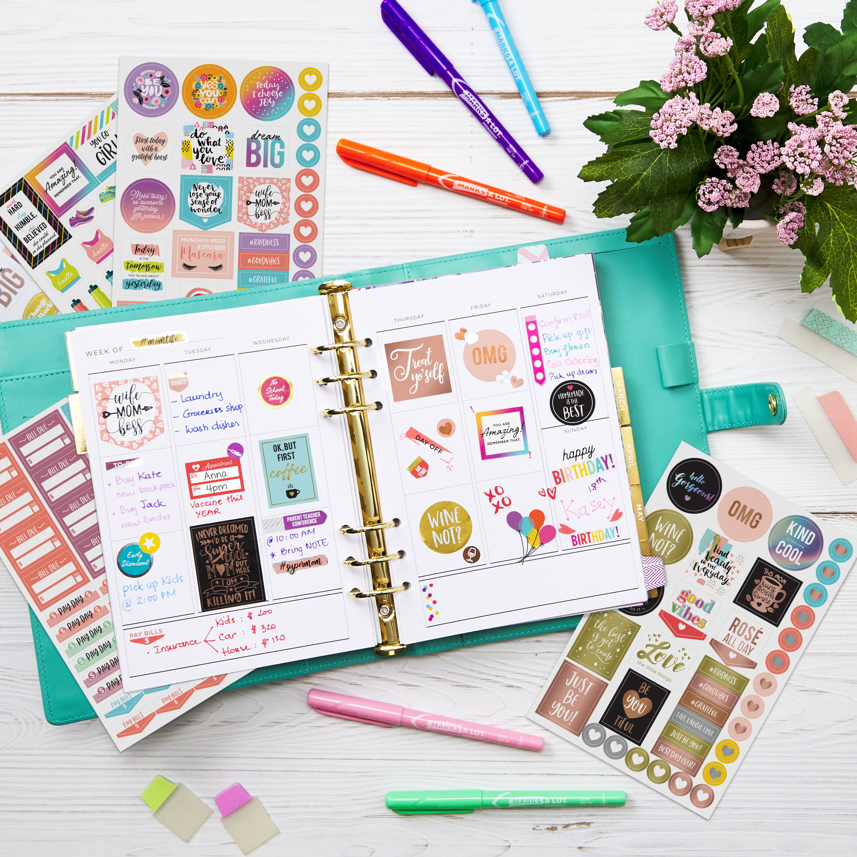 Avery Planner Stickers Variety Pack, 1,656 Stickers, Weekly, Calendar and  Journal Sticker Sheets (6785) 