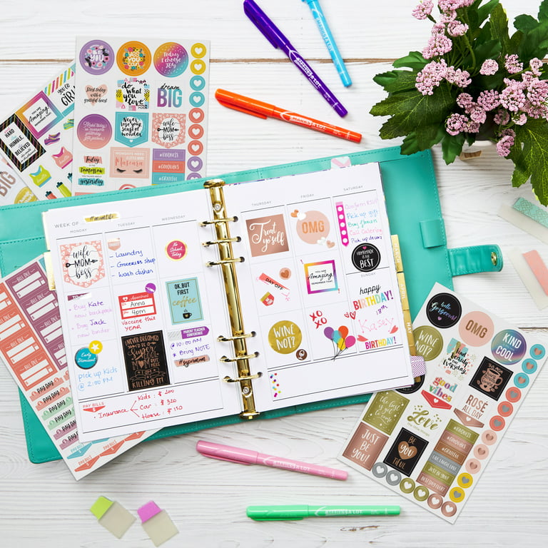 Happy Planner Sticker Pack for Calendars, Journals, and Planners
