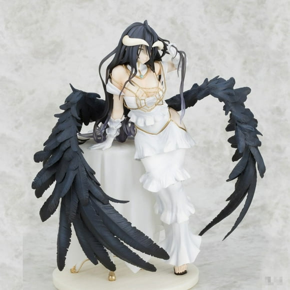 Albedo Figure Anime Girl Model 11 Inch PVC Action Figure Statue Anime Character Figure Desktop Decor Collection Gift Action Figures Desktop Decoration Best Gift for Adult Kids Children Figure