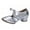 Silver, variant on Women's Middle Heels Ladies Womens Mid Calf Riding Retro Women Dancing Prom Ballroom Latin High Heel Protectors for Walking on Grass Beach Wedges Shoes for Women Ballet Dance Shoes for