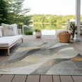 thumbnail image 6 of Addison Rugs Chantille Indoor/Outdoor Transitional Swirls Gray Washable Rectangle Rug, 2'6" x 3'10", 6 of 6
