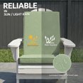 thumbnail image 3 of Ottowood Outdoor Adirondack Chair Cushions Set of 2 - Removable Covers, Water-Repellent, Fade-Resistant, Non-Slip Bottom & Securing Straps, Universal Fit for Most Chairs - Sage Green, 3 of 8