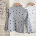 thumbnail image 4 of Plebaso Girls Mock Neck Tops Ruffle Trim Long Sleeve Cotton Tee Shirts Girls Cute Undershirts for Kids, 4 of 5