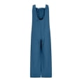 thumbnail image 6 of ZVNAΖH Jumpsuits for Women Summer 2024 Waffle Knit One Piece Jumpsuit Clearance Casual Sleeveless Jumpsuit Wide Leg Rompers, 6 of 7