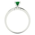 thumbnail image 4 of 0.5 ct Round Cut Simulated Emerald Solitaire Engagement Ring for Women in 18K White Gold, 4 of 5