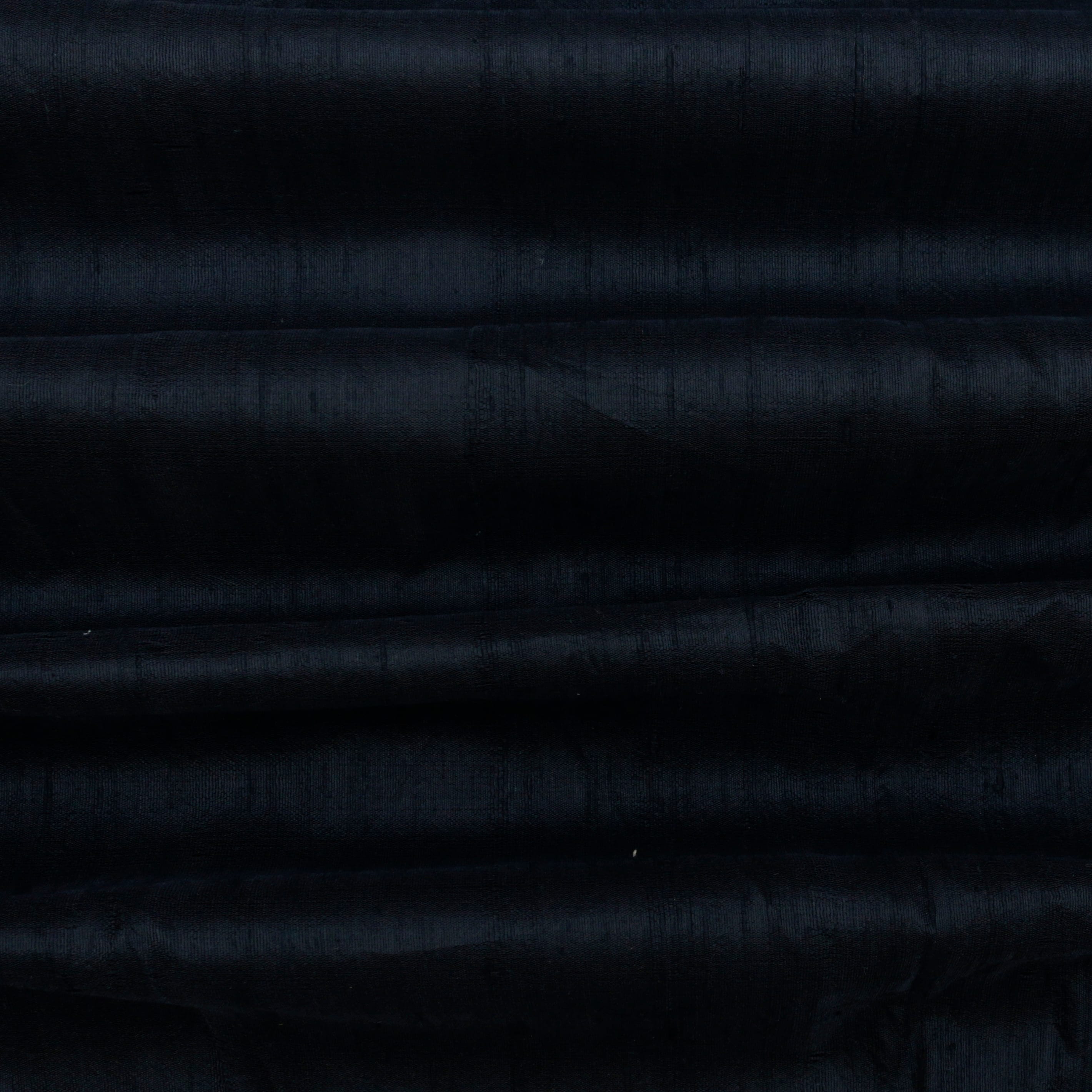 Fabric Mart Direct Silk Cloth Fabric, Black Dupioni Silk Fabric, Black Silk Fabric Silk Fabric For Upholstery, 19 Continuous Yards Dupioni Silk Fabric, 41 inch width Silk Dupioni Fabric by Yard