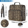 thumbnail image 2 of FORMRS Zipper Binder with Shoulder Strap 2-inch Ring 500 Sheet Capacity File Bag, Black Floral Pattern, 2 of 5