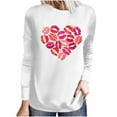 thumbnail image 2 of VgaVtl Graphic Women T Shirt Long Sleeve Cotton Plus Size Tops for Women Funny Holiday Regular White Casual Love Print Tops,S, 2 of 4