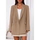 thumbnail image 3 of Blazer PRETTYGARDEN Caqui Cruzado con Bolsillos XL, 3 of 8