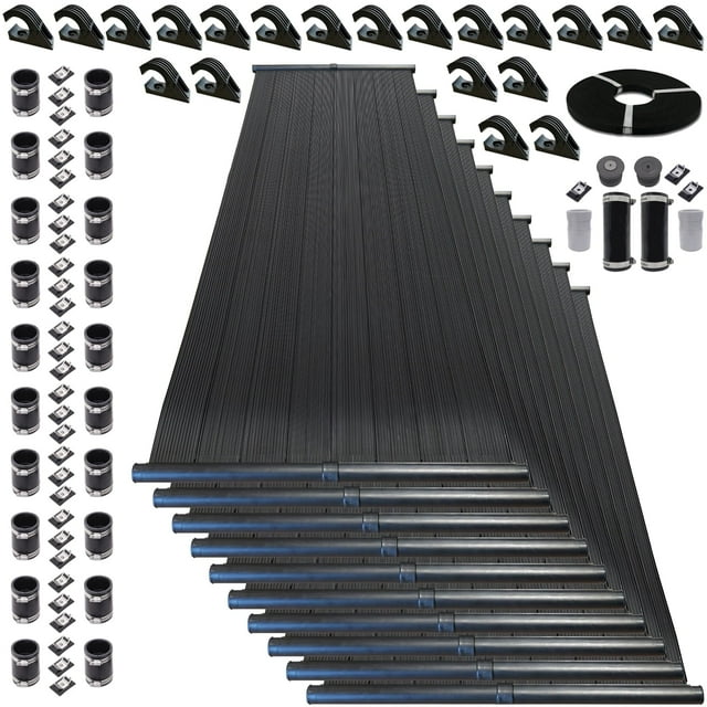 Highest Performing Design - DIY Solar Pool Heater Kit - 15-20 Year Life Expectancy (10-4x12 / 2" I.D. Header)