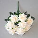 thumbnail image 5 of Billuyoard Ramo de rosas artificiales de 12 cabezas, flor de simulación, decoración falsa para fiesta de boda, rosa Flores artificiales champán, 5 of 6
