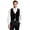 Black, variant on Men's Velvet Victorian Prince Waistcoat Sleeveless Gold Trim Double Breasted Suits Vest Formal Tailcoat Jacket Red L