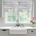 thumbnail image 4 of White Dandelion Tie Up Curtains for Windows, Balloon Window Shades, Spring Flowers Plants Vintage Gray Wood Kitchen Window Treatments Roll Up Curtain for Basement/Nursery 52"x45", 4 of 8