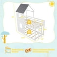 thumbnail image 3 of Costway House Bunk Bed Twin Over Twin with Built in Ladder Window & Safety Guardrail, 3 of 10