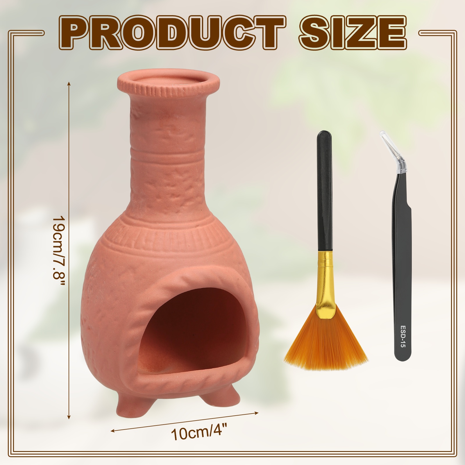 Uxcell Modern Incense Burner, Ceramic Holder for Meditation and Yoga, Gray